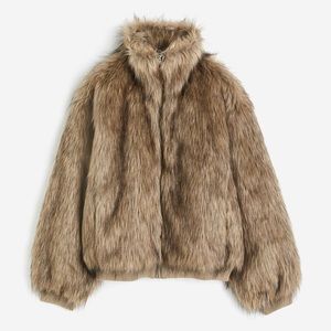 HM Fluffy Faux fur jacket in Medium.